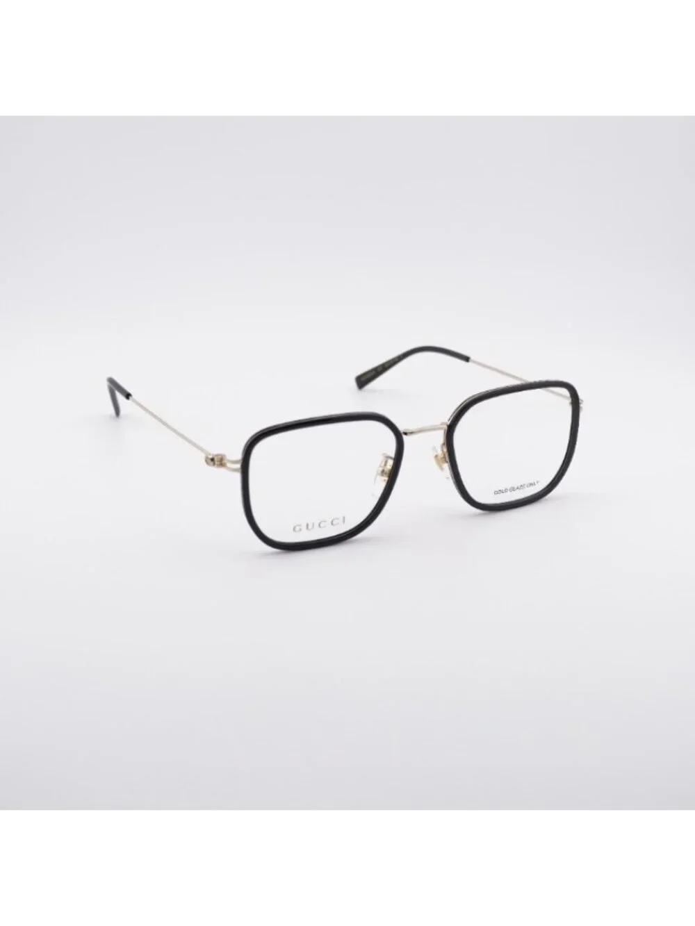 Gucci GG1852OA 001 Eyeglasses Black / Gold 53mm Square Frame